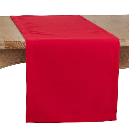 Saro 16 x 72 in. Casual Design Everyday Oblong Table Runner, Red 321.R1672B
